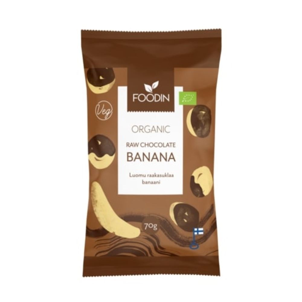 Foodin Organic Raw Chocolate Coated Banana 70g