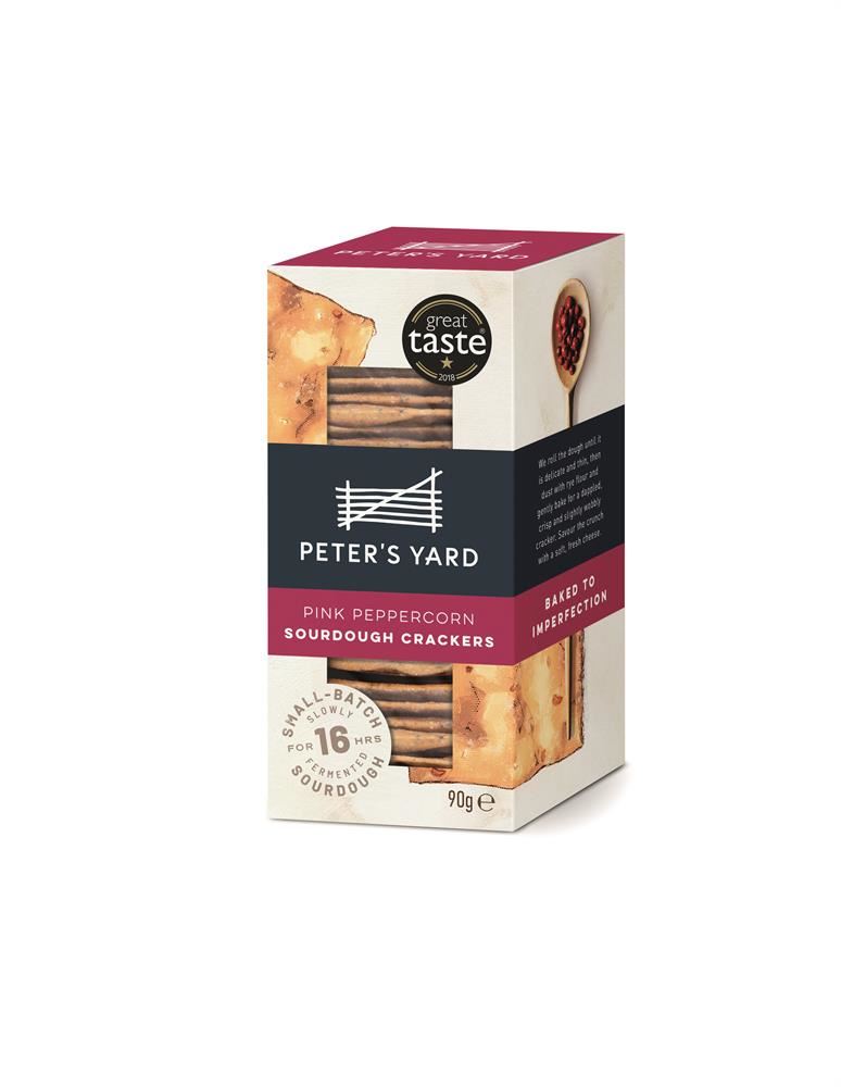 Peters Yard Pink Peppercorn Sourdough Crackers 90g