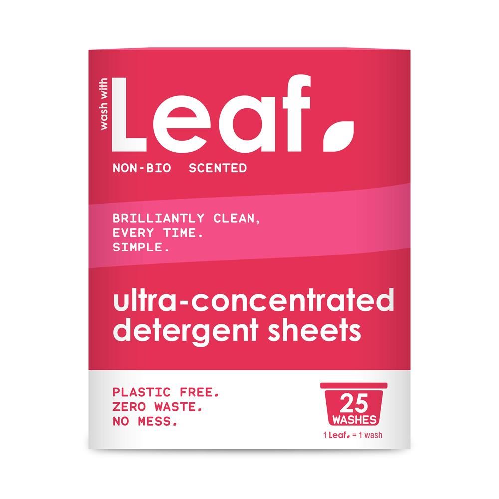 Wash With Leaf Leaf Non Bio Laundry Detergent Sheets 25 Pack
