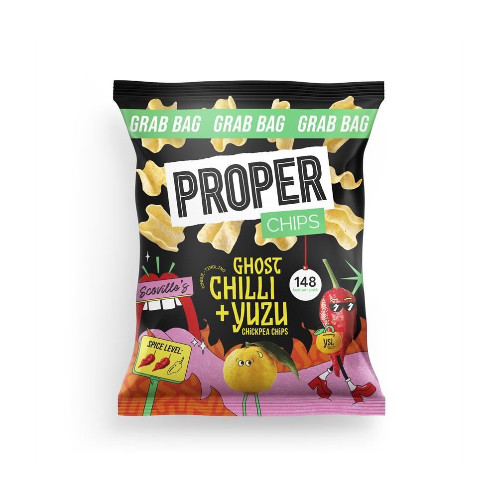Properchips PROPER Ghost Chilli & Yuzu Chickpea Chips 30g - 10 Pack