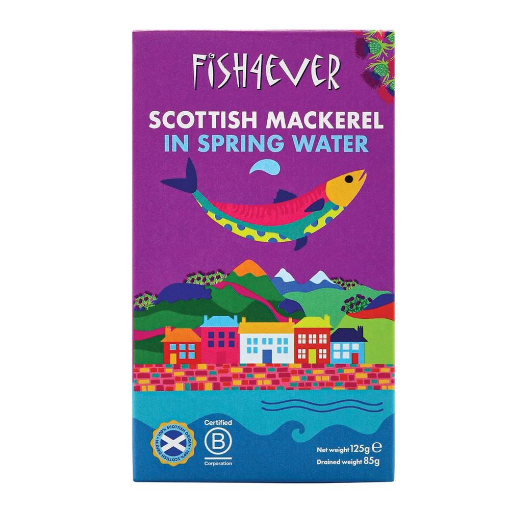 Fish4Ever Mackerel in Spring Water 125g