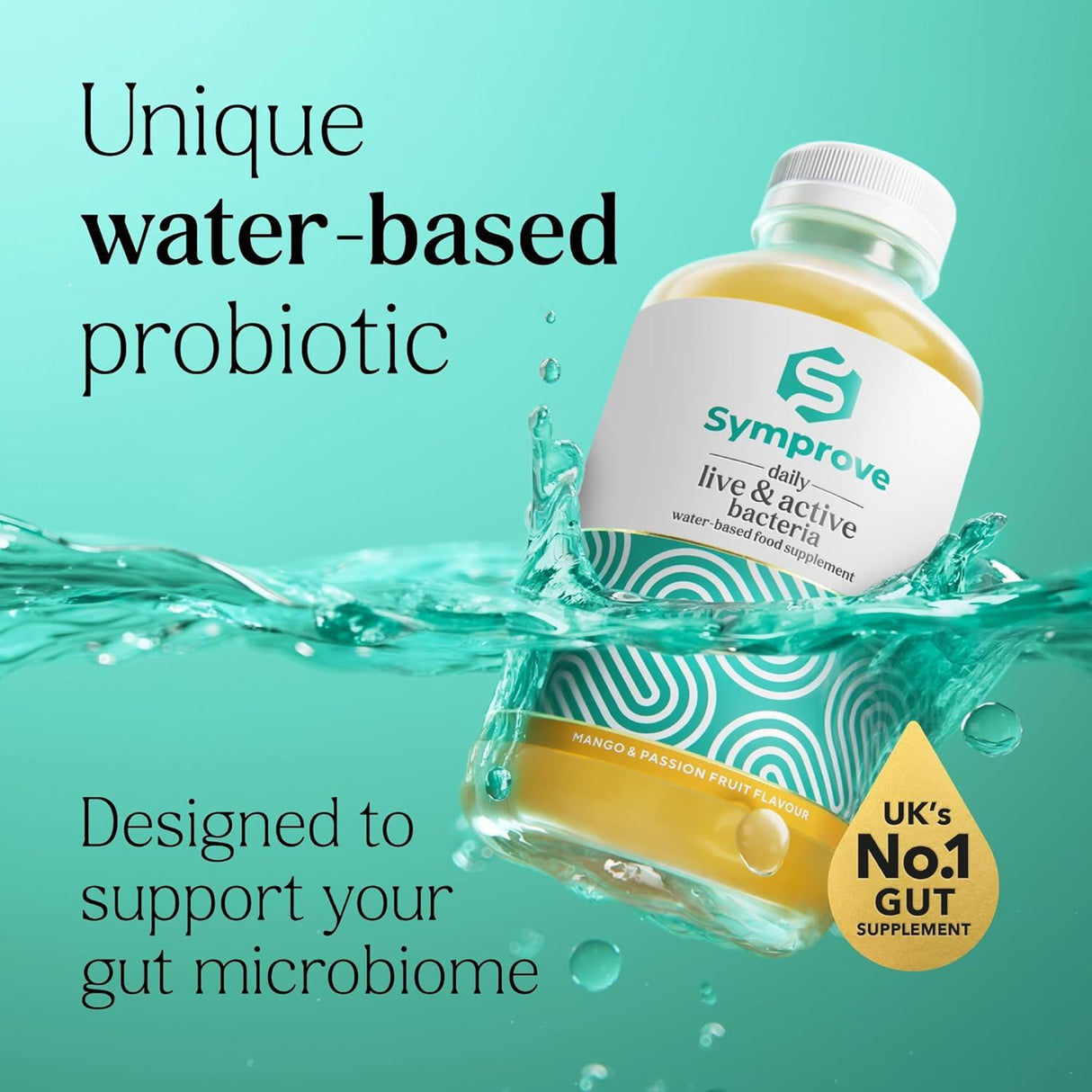 Symprove Mango and Passionfruit Probiotic Drink with Live Bacteria 500ml - Pack of 4