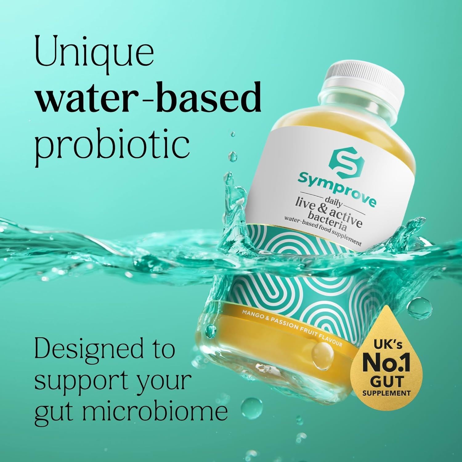 Symprove Mango and Passionfruit Probiotic Drink with Live Bacteria 500ml - Pack of 4