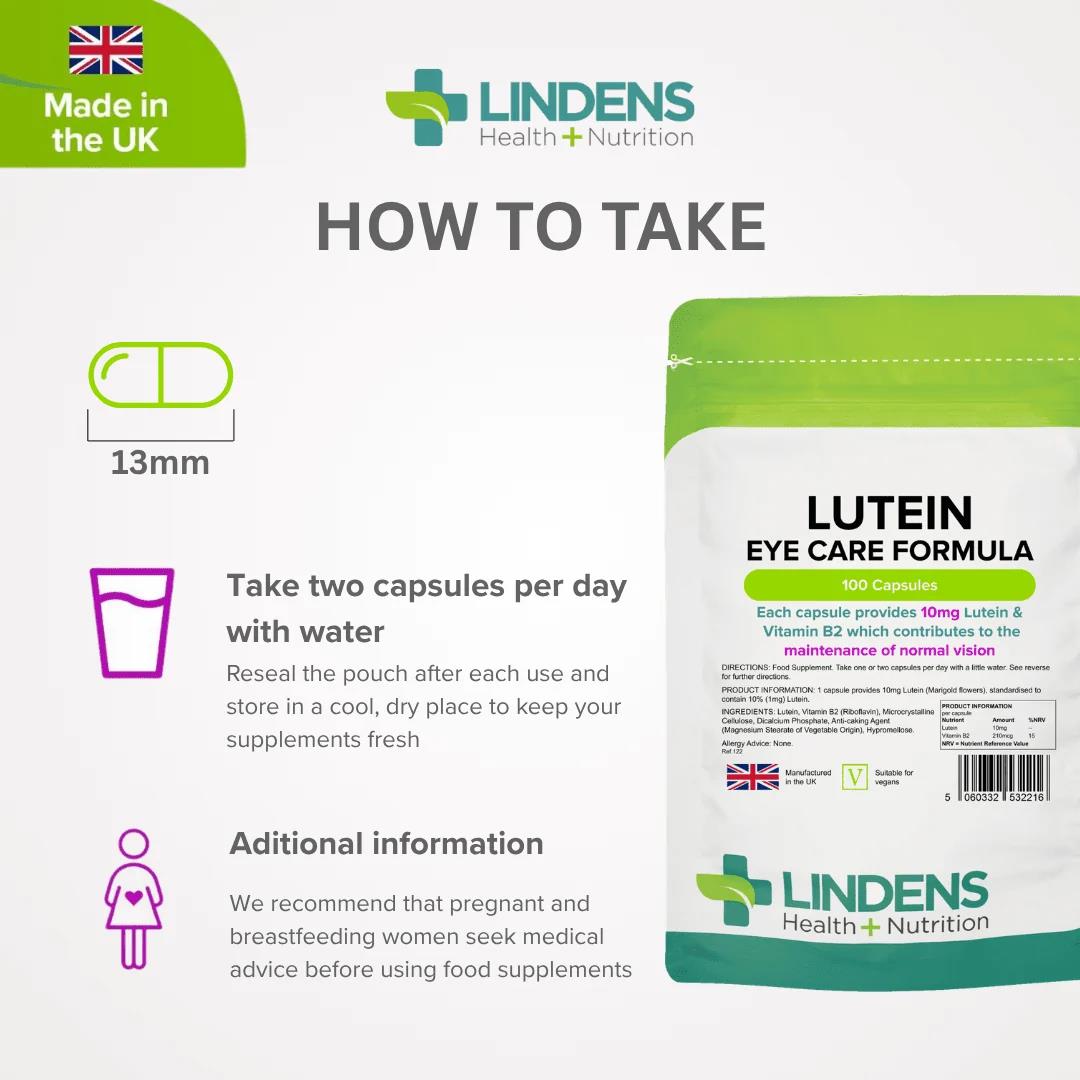 Lindens Lutein 10mg - 100 Capsules - image 4