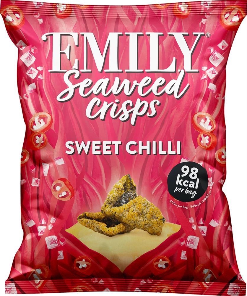 Emily Seaweed Crisps Sweet Chili 18g - 6 Pack