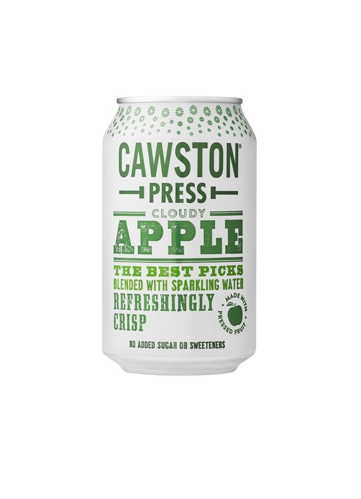 Cawston Press Sparkling Cloudy Apple Can 330ml - 24 Pack