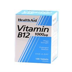 HealthAid Vitamin B12 1000ug-Prolonged Release 100 Tablets
