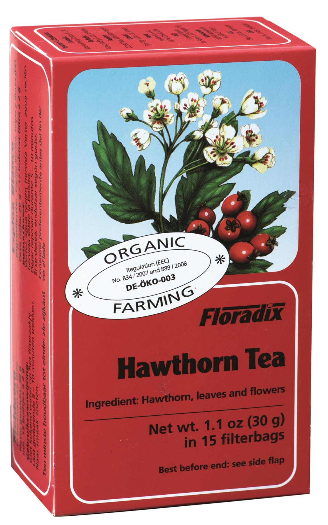 Salus Floradix - Organic Hawthorn Herbal Tea - 15 Bags