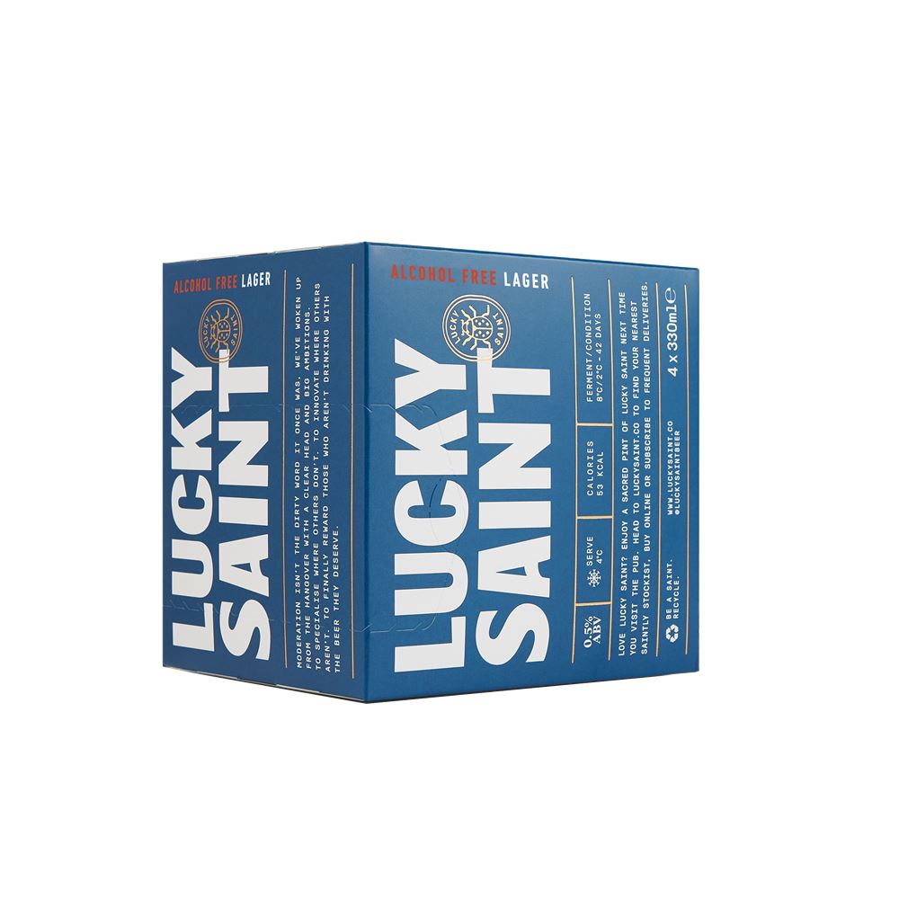 Lucky Saint Superior Unfiltered Alcohol Free Lager 4x330ml