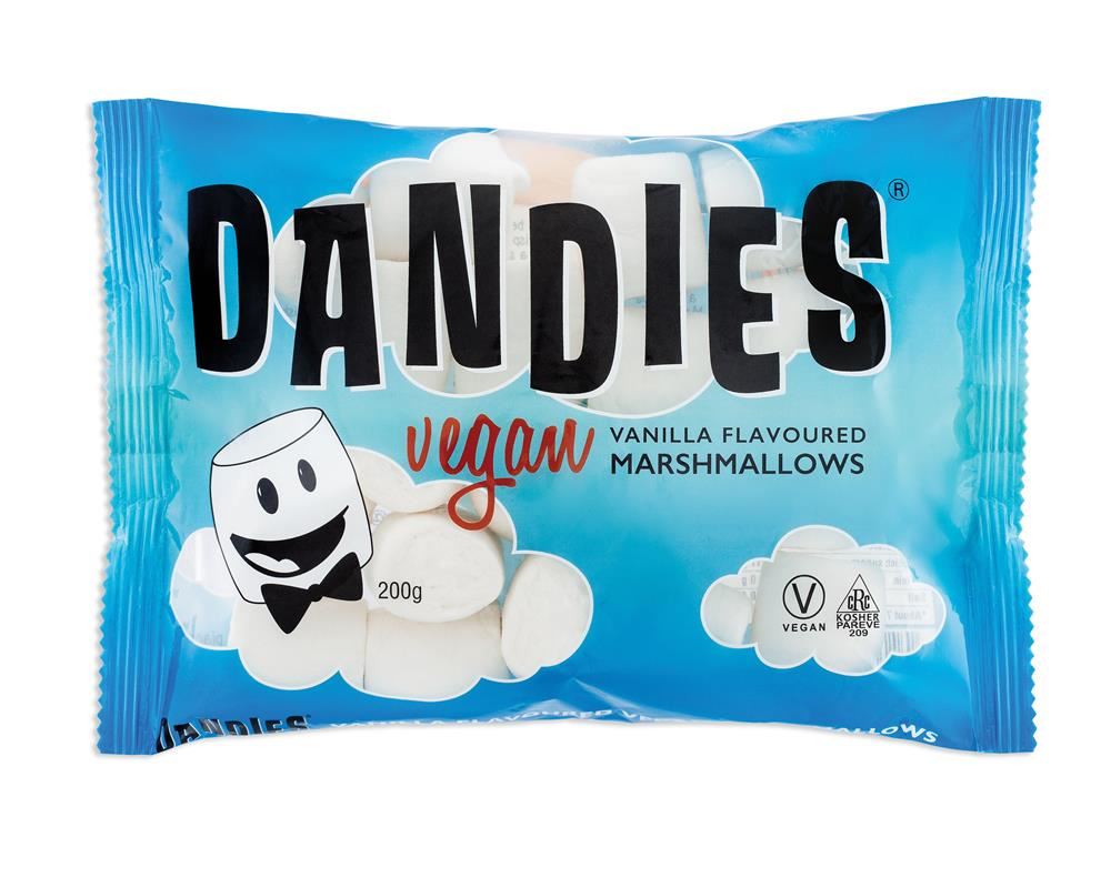 Dandies Vegan Vanilla Flavoured Marshmallows 200g