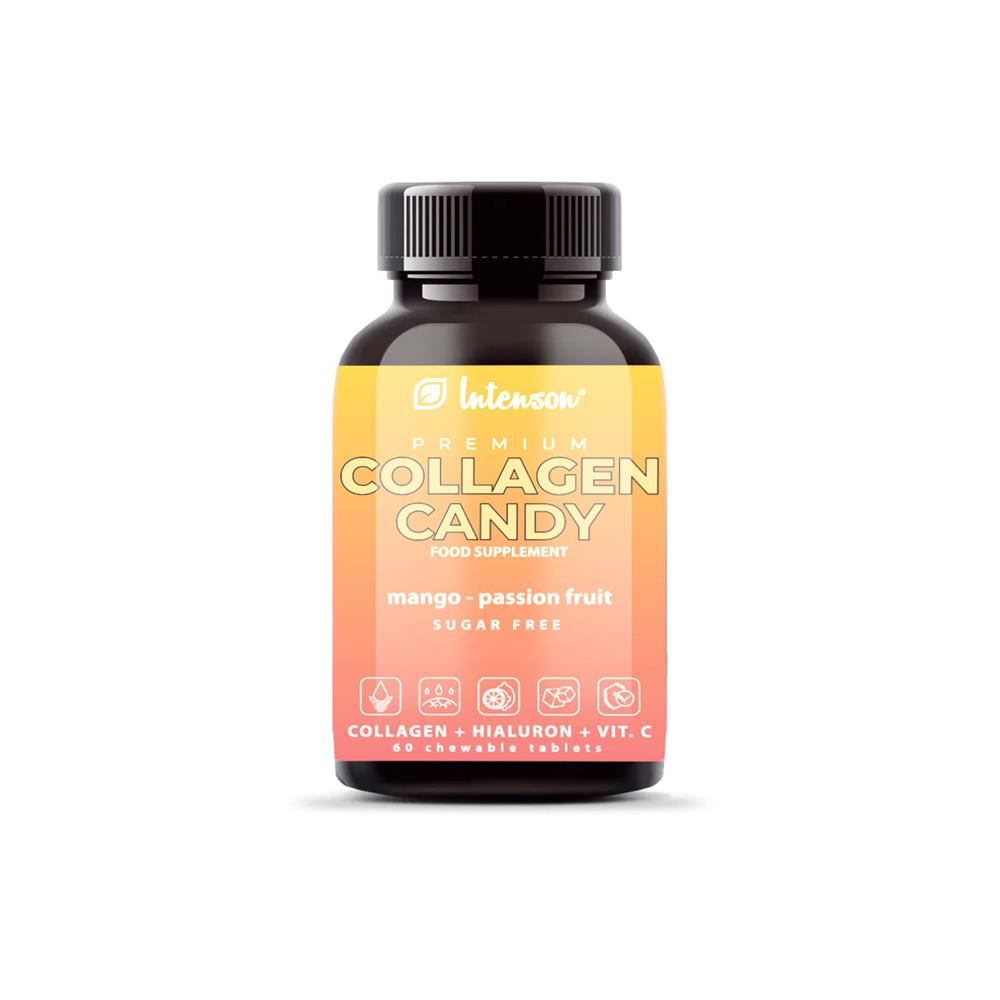 INTENSON Collagen Candy with Mango-Passion Fruit Flavour-60 Chewable Tablets