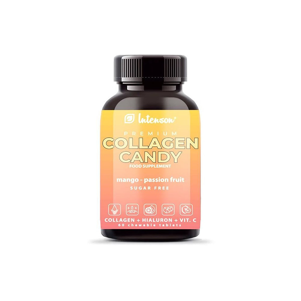 INTENSON Collagen Candy with Mango-Passion Fruit Flavour-60 Chewable Tablets