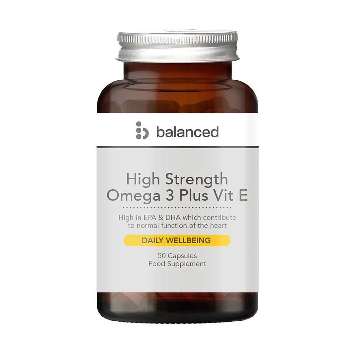 Balanced High Strength Omega 3 + Vit E 50 Gel Caps - Reusable Bottle