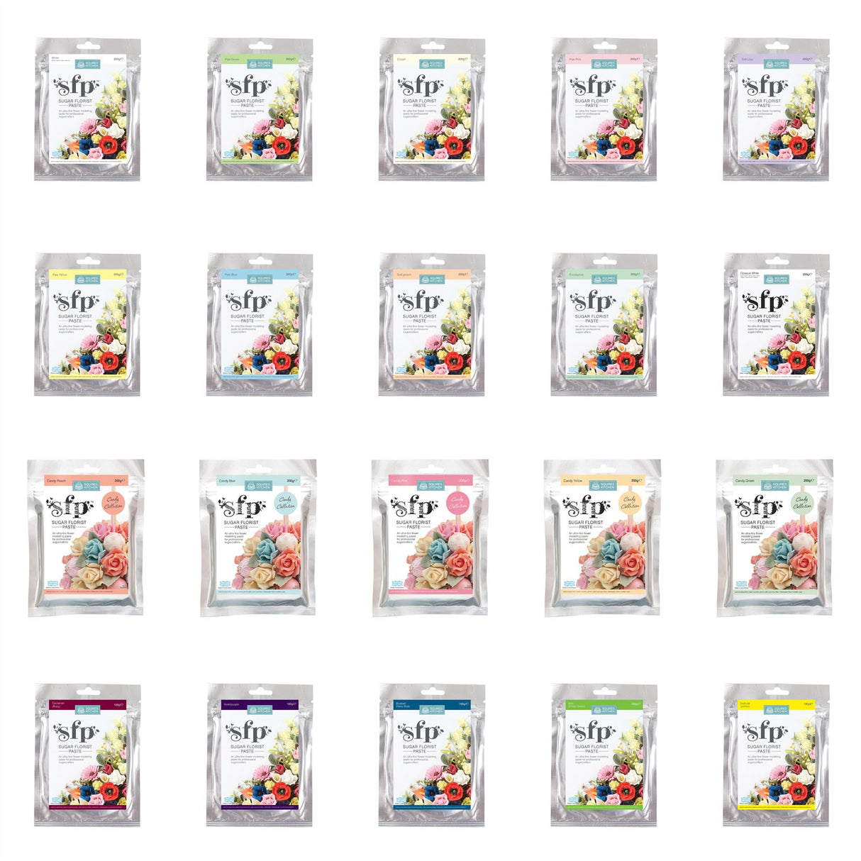 Squires Kitchen SFP Sugar Florist Paste Cake Decorating - All Shades