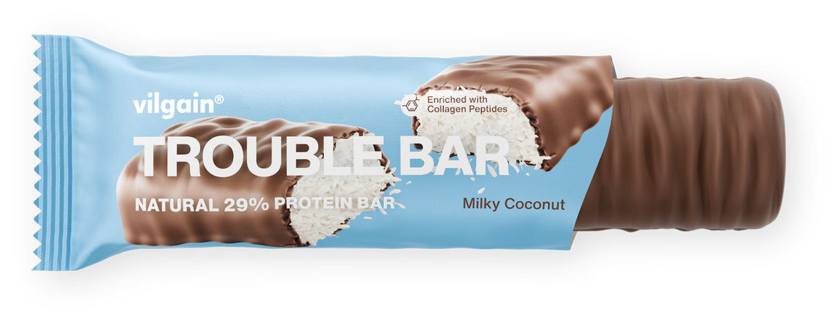 Vilgain Trouble Protein Bar Milky Coconut 55g - 12 Pack