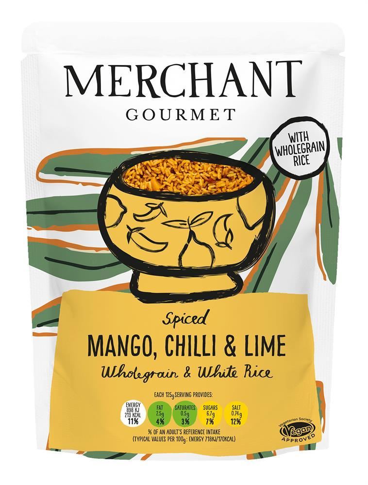 Merchant Gourmet Mango Chilli & Lime Microwaveable Rice 250g - 6 Pack