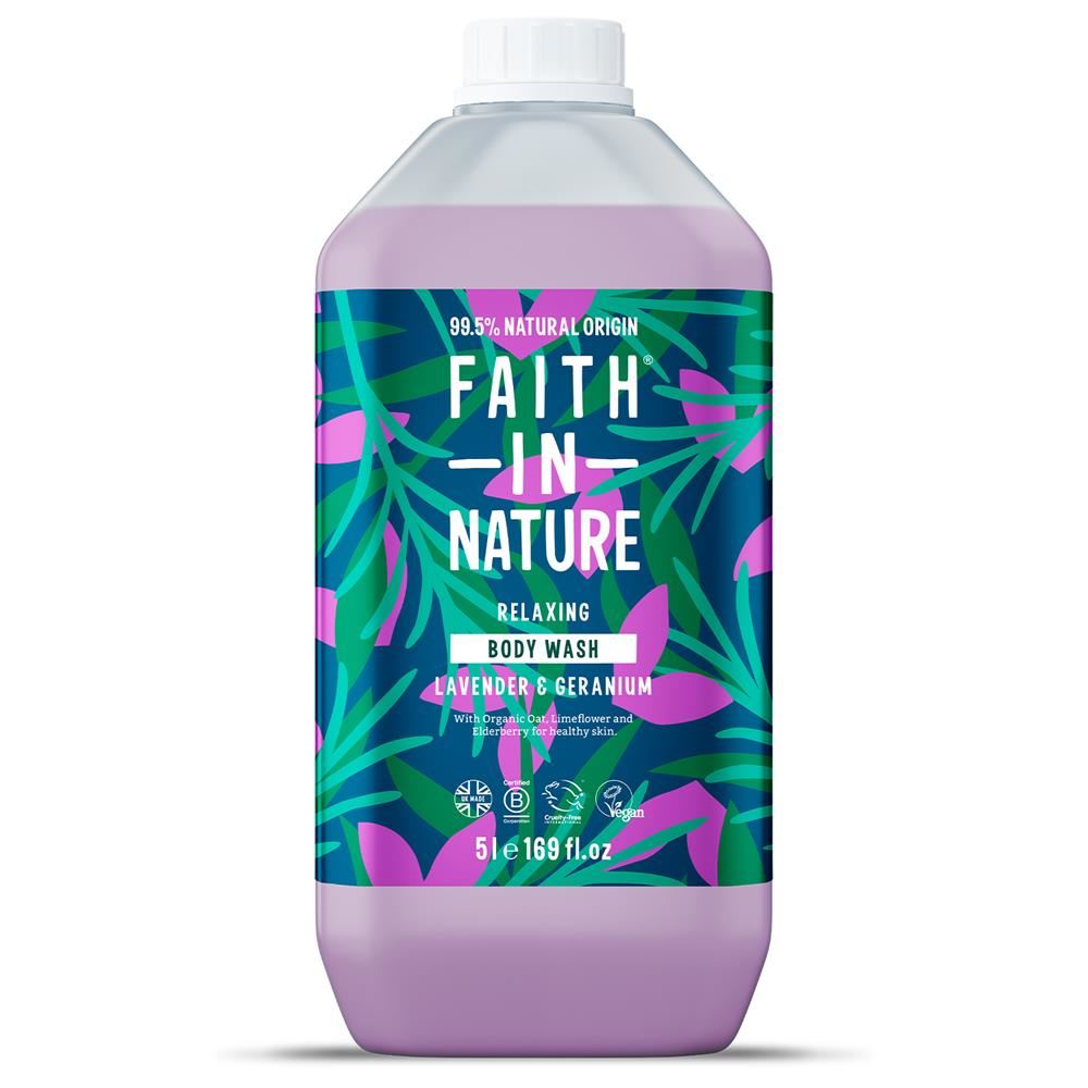 Faith in Nature Lavender & Geranium Body Wash 5 Litre