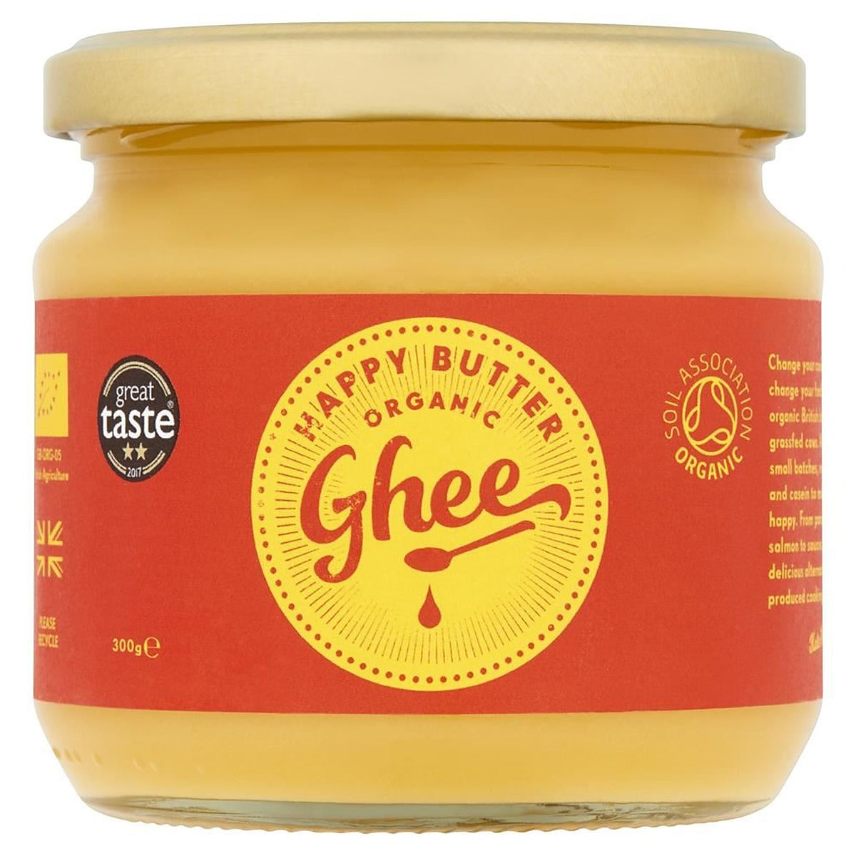 Happy Butter Artisan Organic UK Ghee 300g