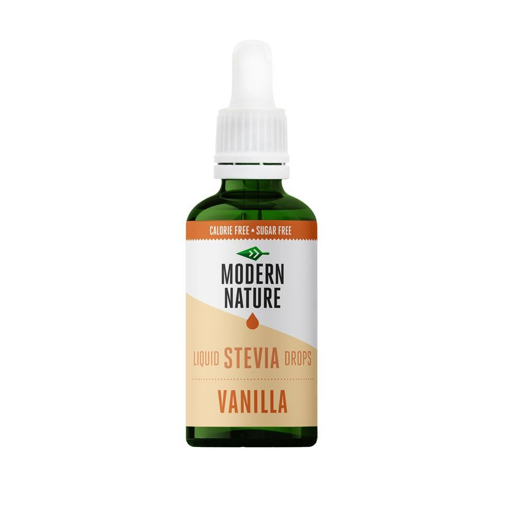 Modern Nature Pure Liquid Stevia Drops Sweetener 50ml VANILLA
