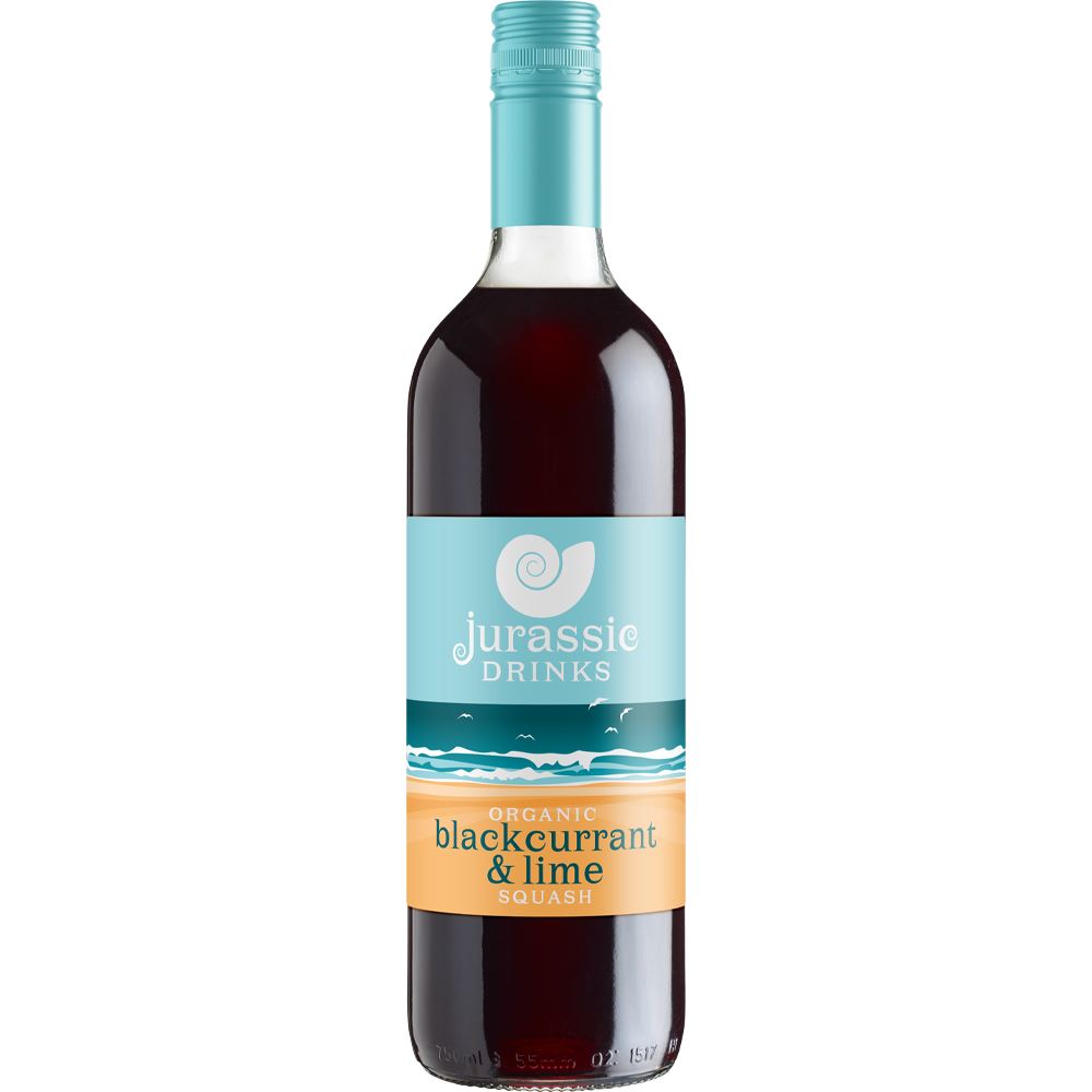 Jurassic Drinks Organic Blackcurrant & Lime Squash 740ml - 6 Pack