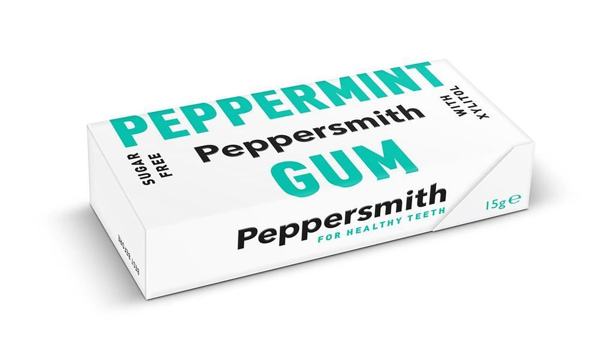 Peppersmith Peppermint Xylitol Gum 15g - 12 Pack