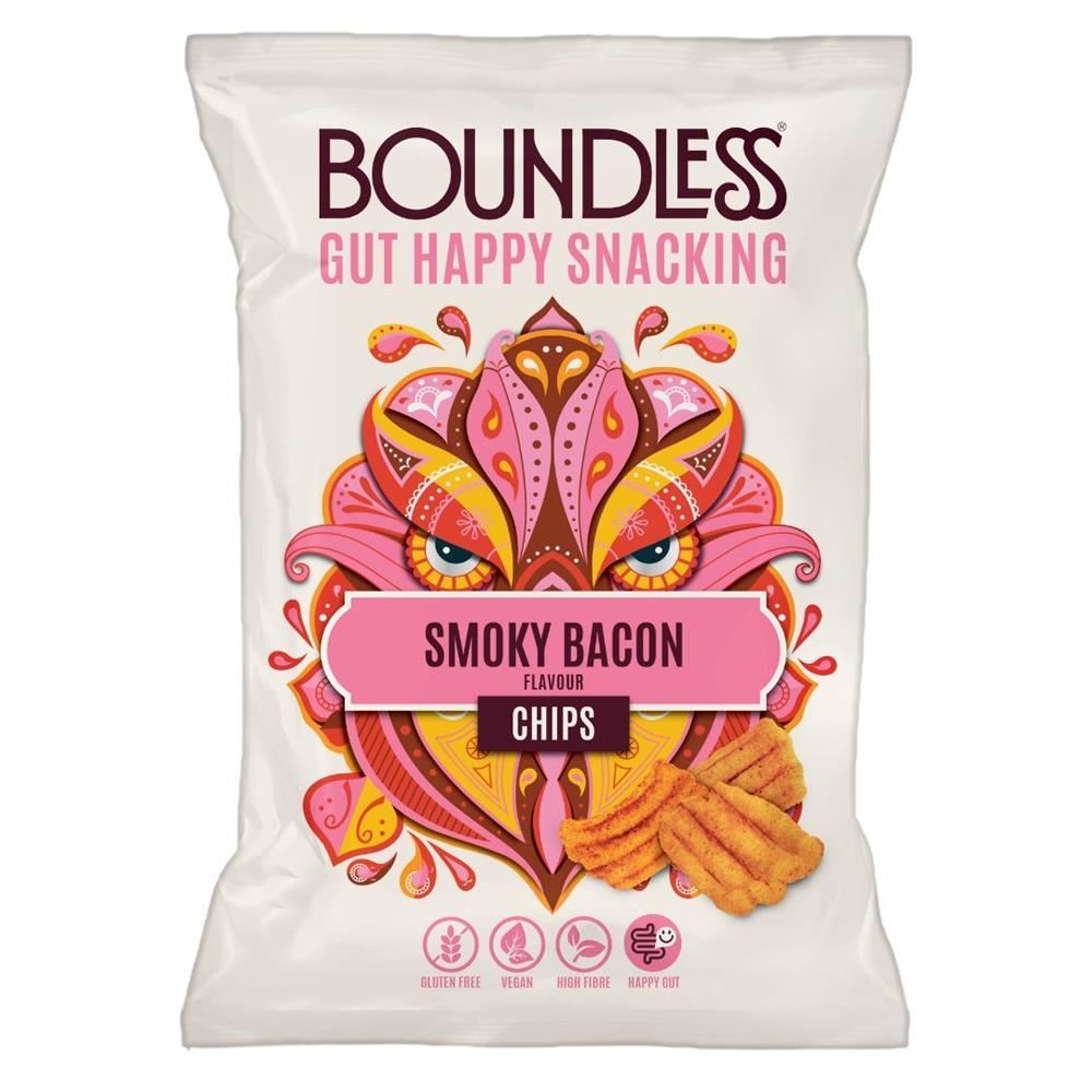 Boundless Smoky Bacon Chips Sharing Bag 80g - 10 Pack