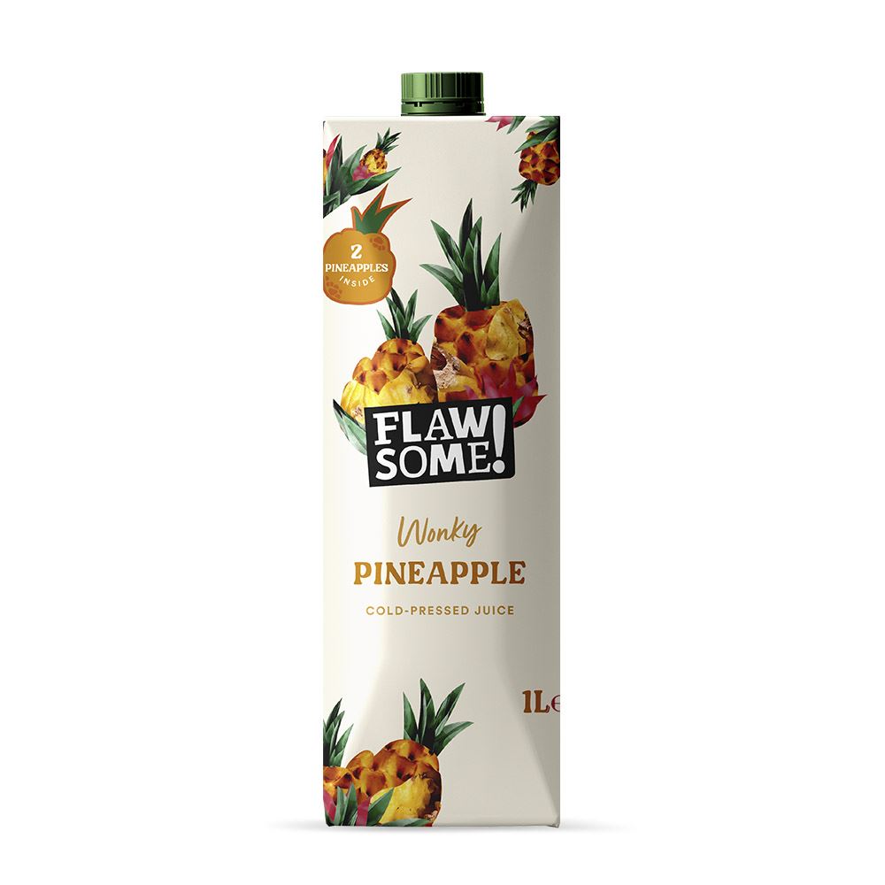 Flawsome! Pineapple Cold-Pressed Juice 1L - 12 Pack