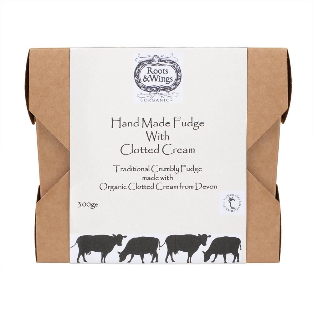 Roots and Wings Organic Hand Made Fudge with Clotted Cream 300g