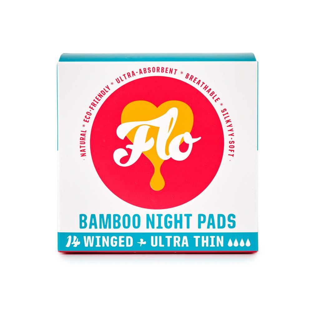 Here We Flo Bamboo Night Pad Pack (14pads)