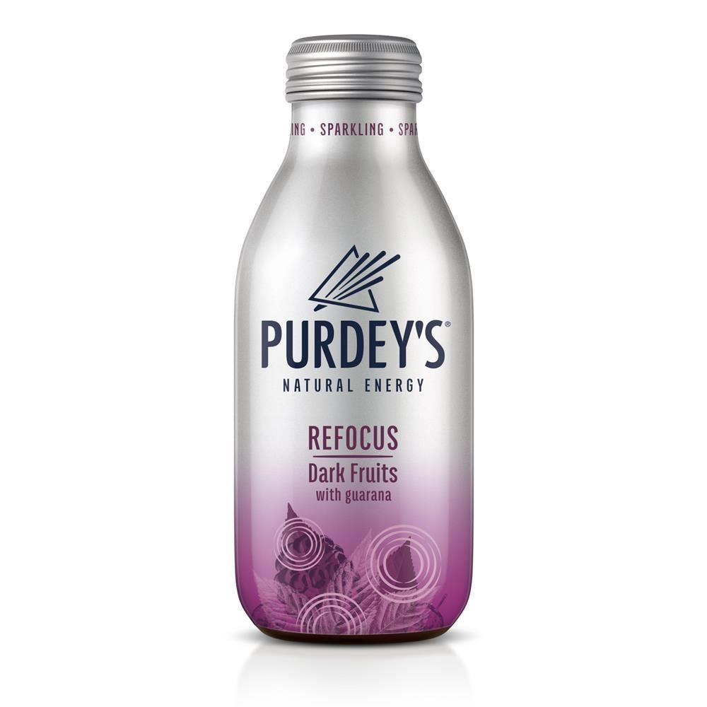 Purdeys Refocus Dark Fruits Natural Energy Drink 330ml - 12 Pack