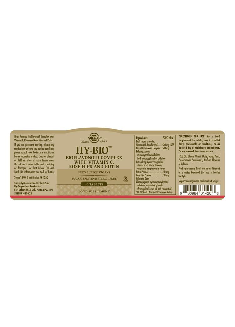 Solgar Hy-Bio Bioflavonoid Complex - 50 Tablets