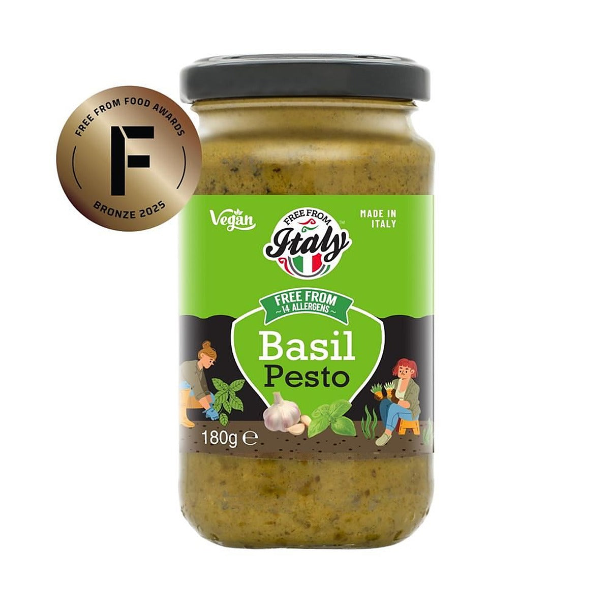 Free From 14 Vegan Basil Pesto 180g - 2 Pack
