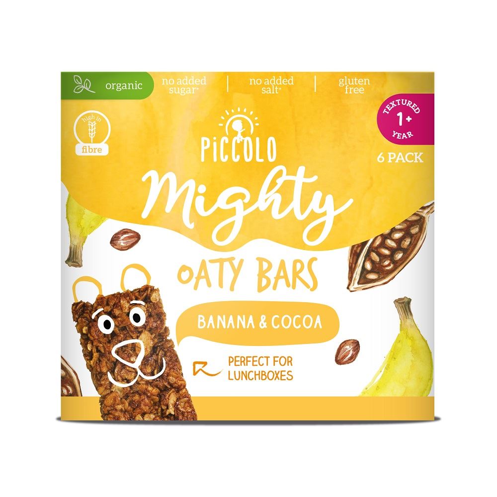Piccolo Mighty Oaty Banana & Cocoa Bar Box 6x20g