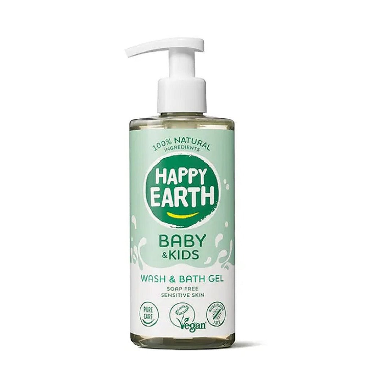 Happy Earth Soap-Free Wash & Bath Gel for Baby & Kids 300ml - 2 Pack