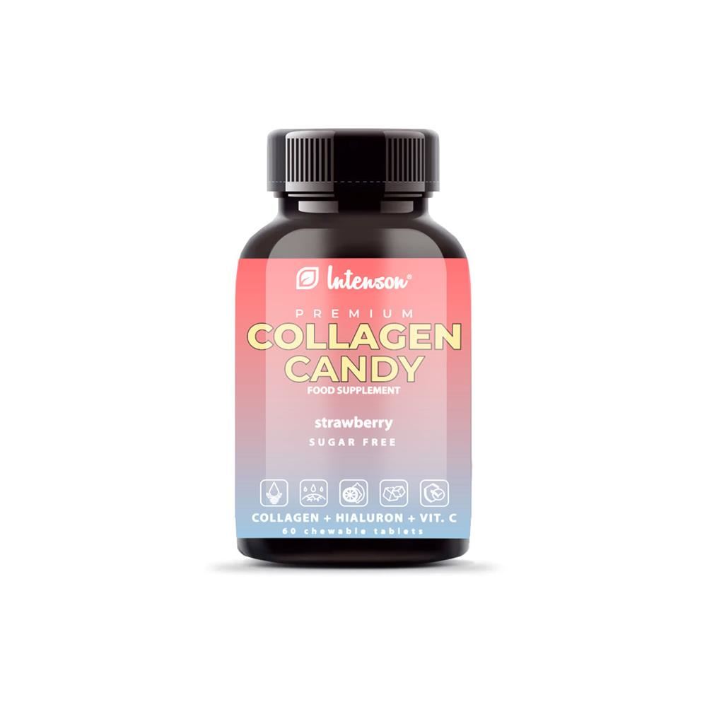 INTENSON Collagen Candy with Strawberry Flavour- 60 Chewable Tablets