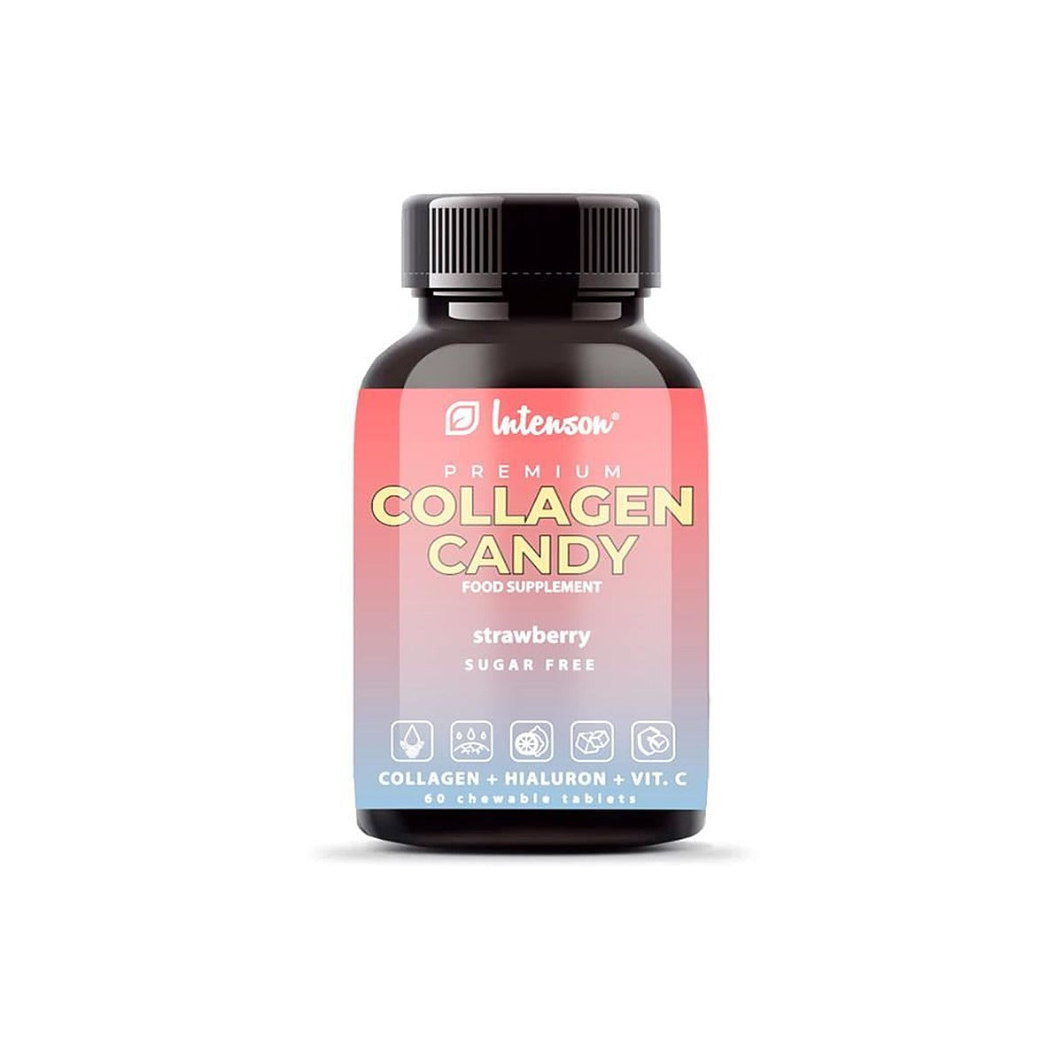 INTENSON Collagen Candy with Strawberry Flavour- 60 Chewable Tablets