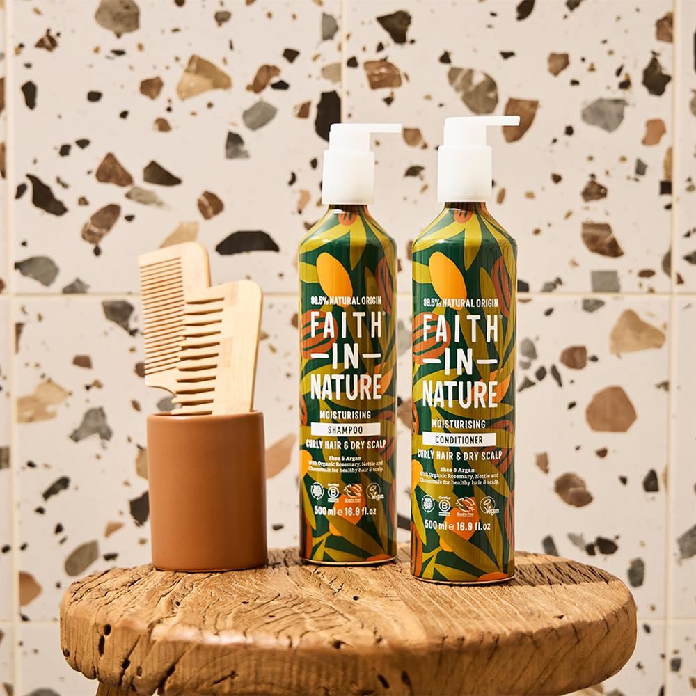 Faith in Nature Shea & Argan Shampoo - 500ml Metal