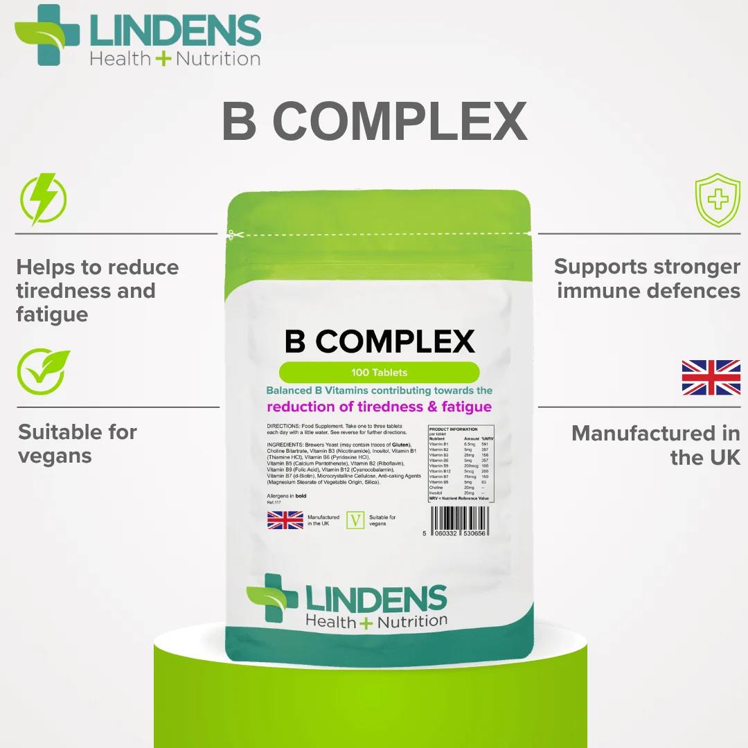 Lindens Vitamin B Complex - 100 Tablets - image 3