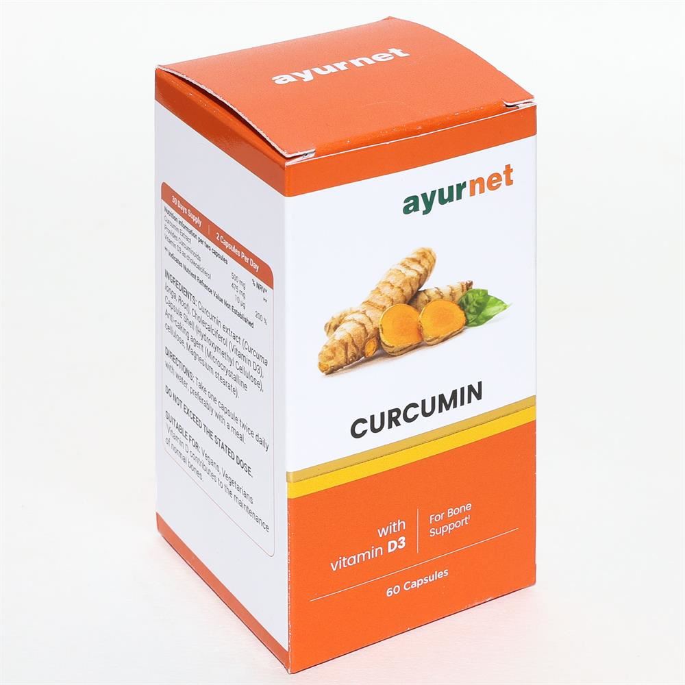 Ayurnet Curcumin with Vitamin D3 60 capsules