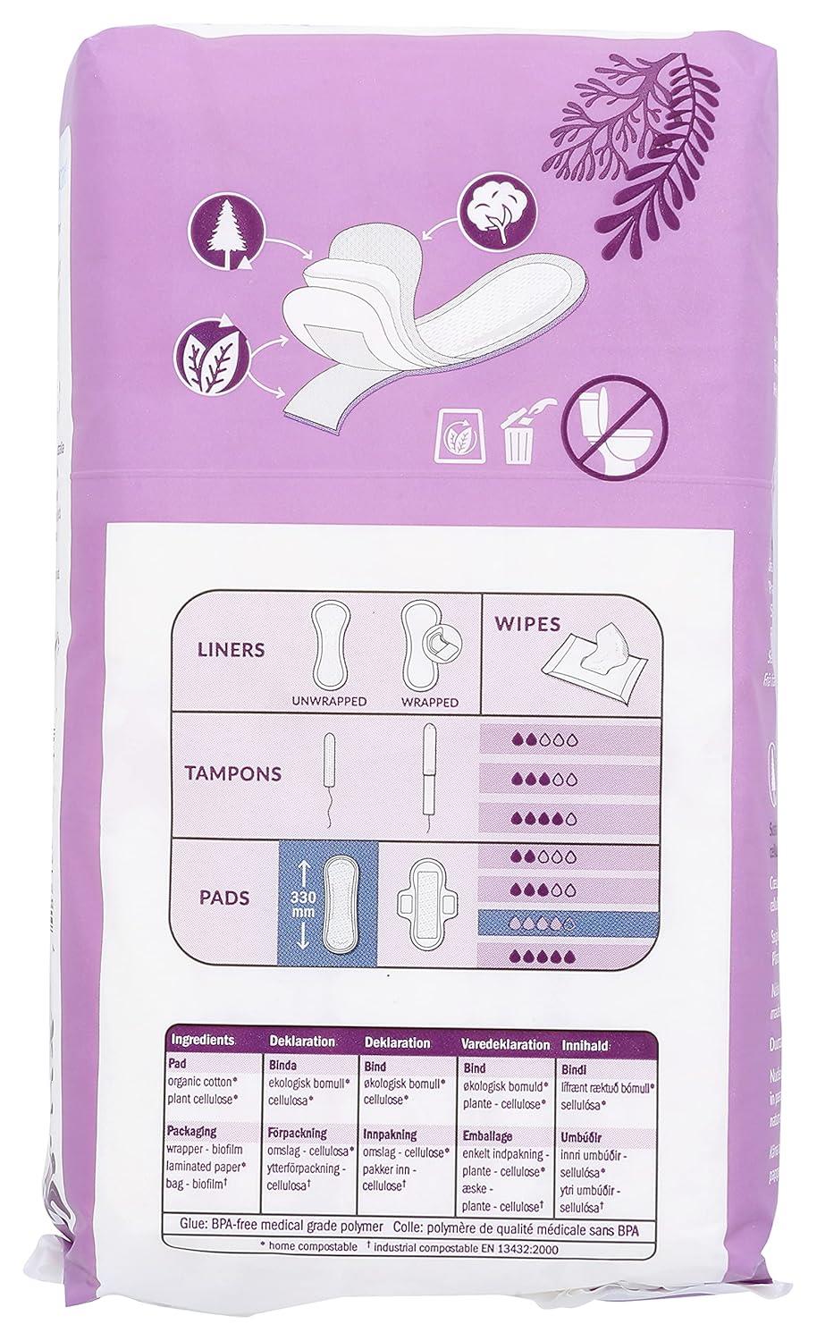 Natracare Natural Maxi Pads Night-time x 10 - 3 Pack