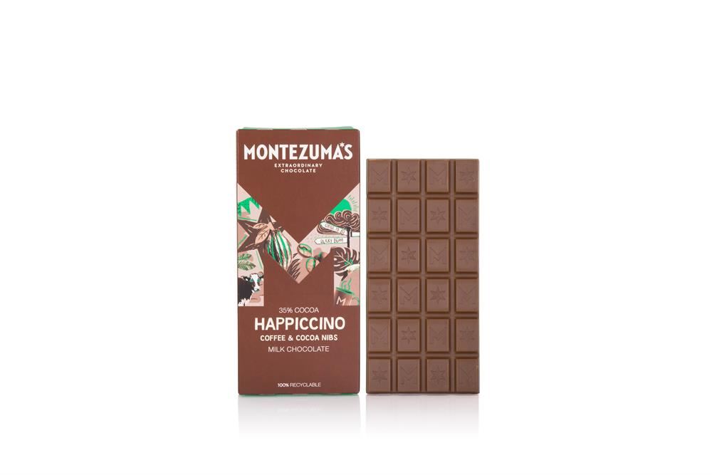 Montezumas Chocolate Happiccinno Milk Chocolate with Coffee & Cocoa Nibs 90g