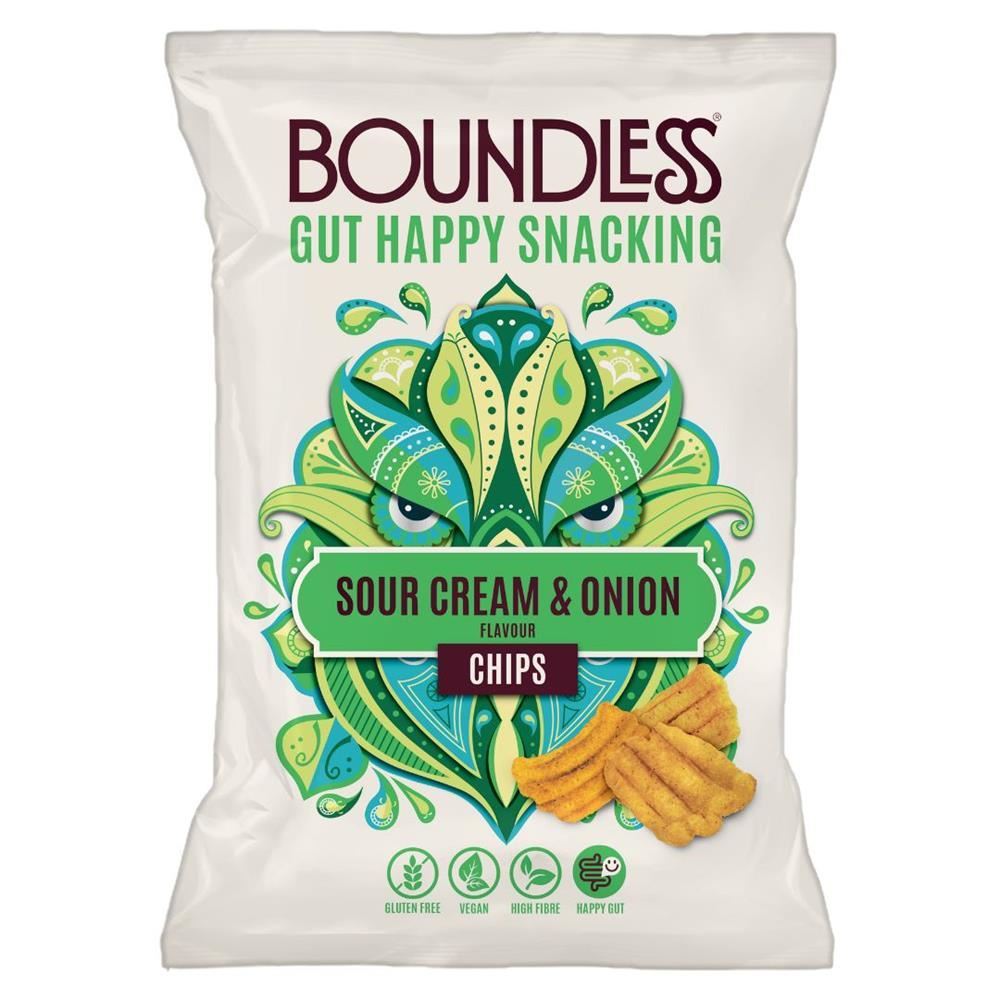 Boundless Sour Cream & Onion Chips Sharing Bag 80g - 10 Pack
