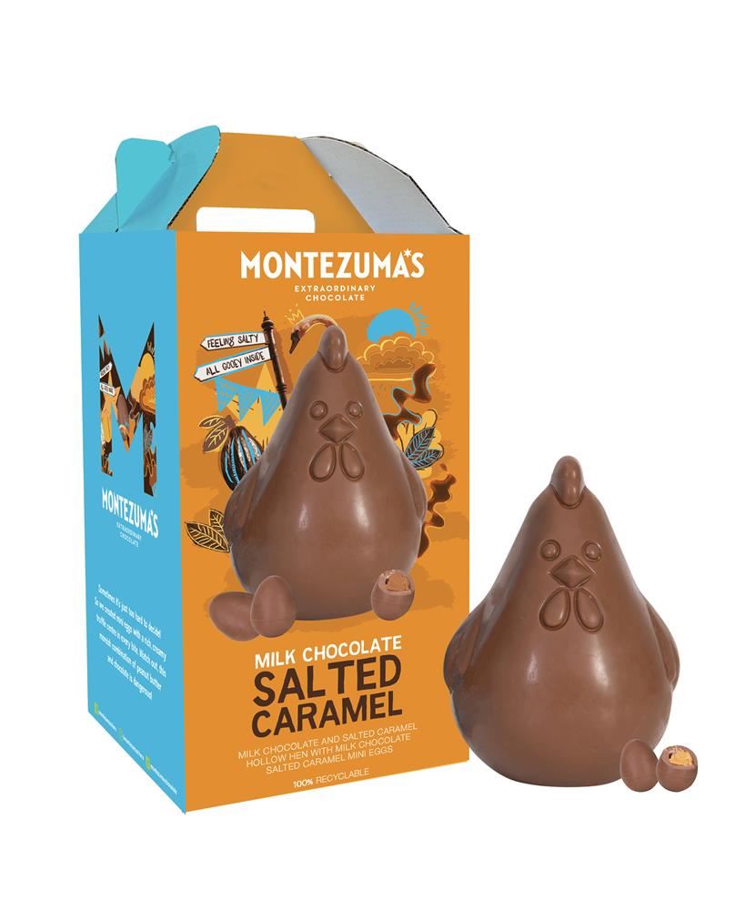 Montezumas Chocolate Salted Caramel Milk Chocolate Hen 300g