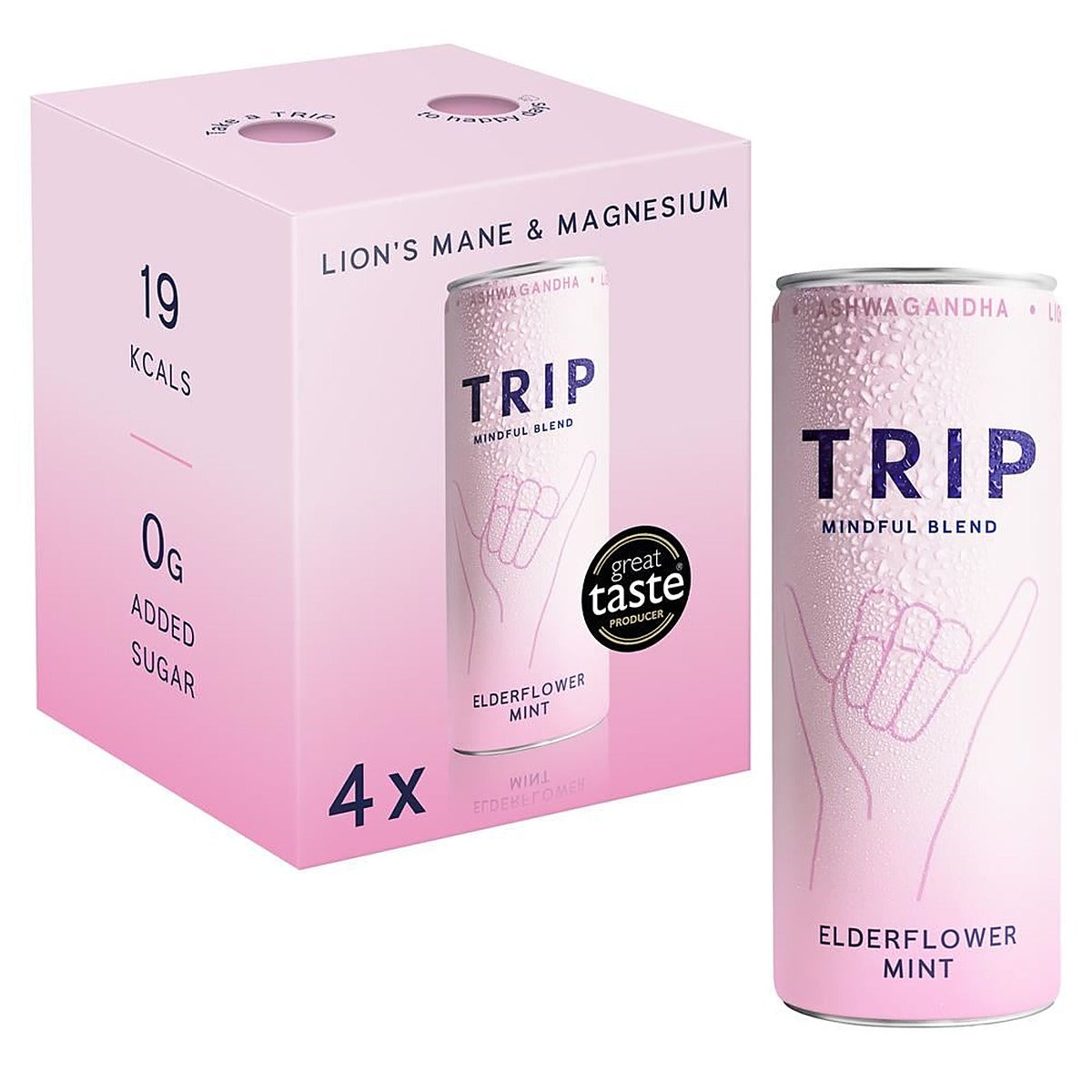 Trip Drink Ltd Elderflower Mint Mindful Blend Multipack 4 x 250ml
