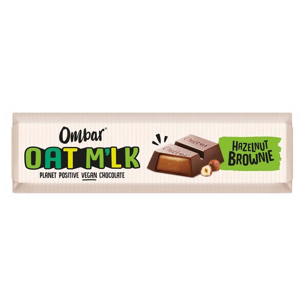 Ombar Oat M'lk Hazelnut Brownie Filled Bar 42g - 15 Pack