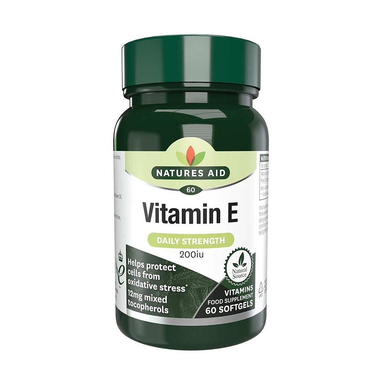 Natures Aid Vitamin E 200iu 60 Capsules