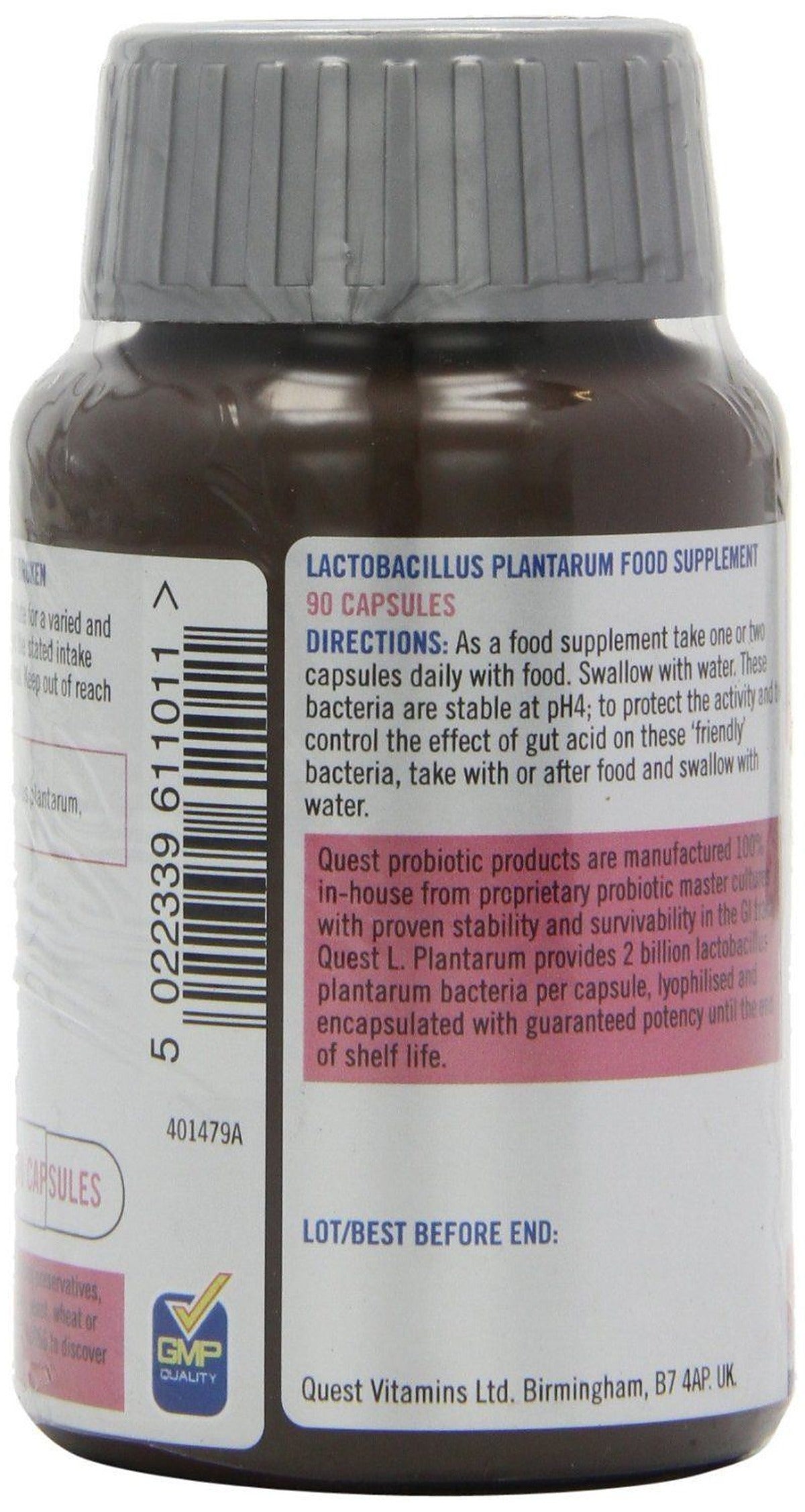 Quest L Plantarum - Probiotic Bacteria - 90 Vegicaps - image 2