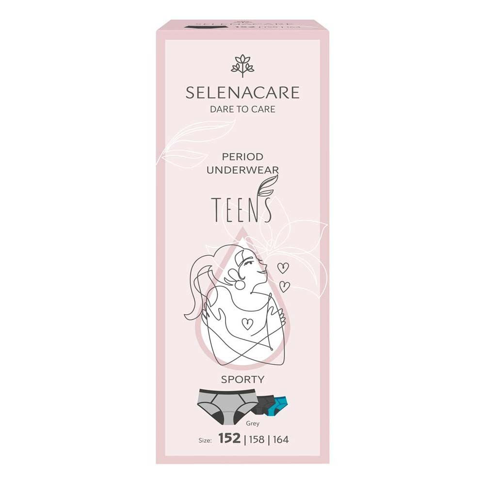 Selenacare TEENS period panties Sporty Grey Size 152