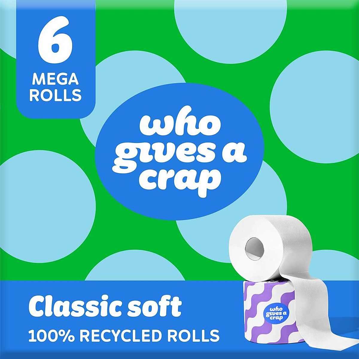 Who Gives A Crap Classic Soft Toilet Tissue 6 Mega Rolls
