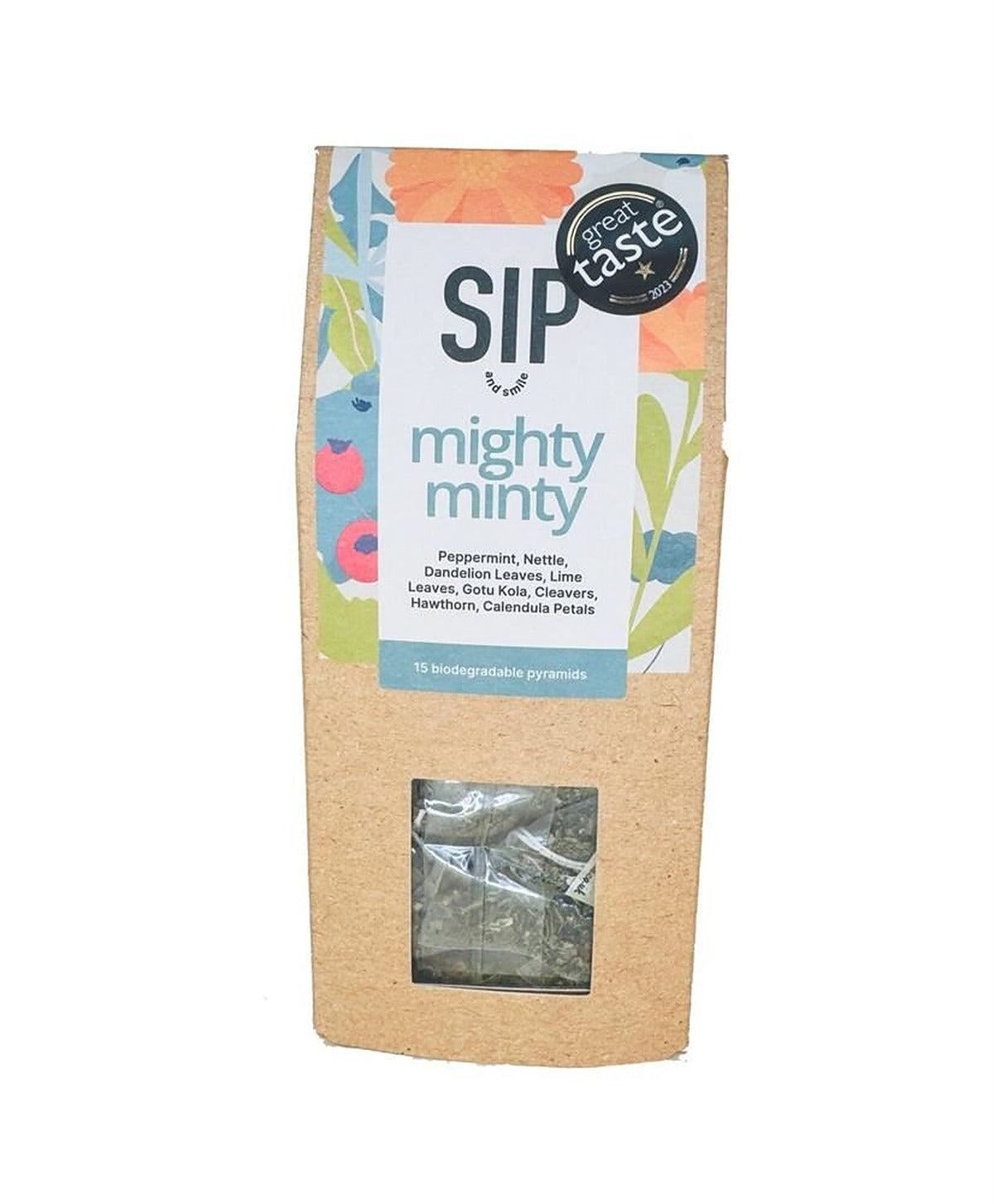 Sip and Smile Mighty Minty 15 Pyramid Tea Bags